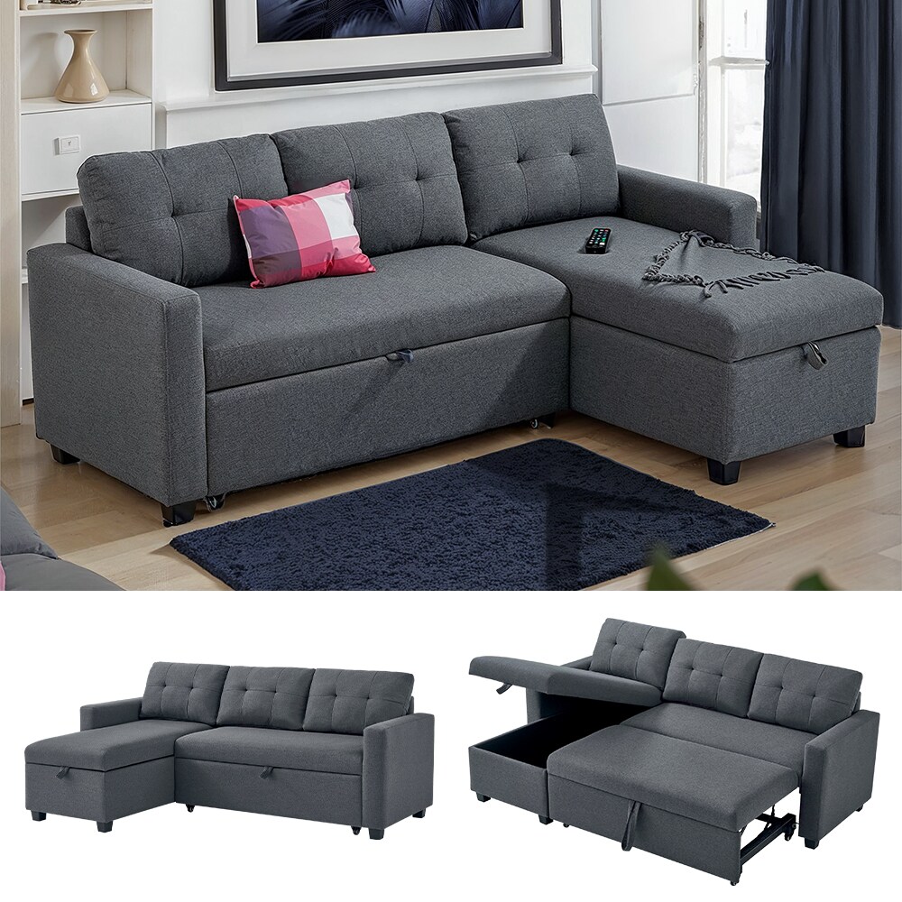 Vitalispa Ecksofa Campina Grau 226 x 161 cm L-Form - Bild 1