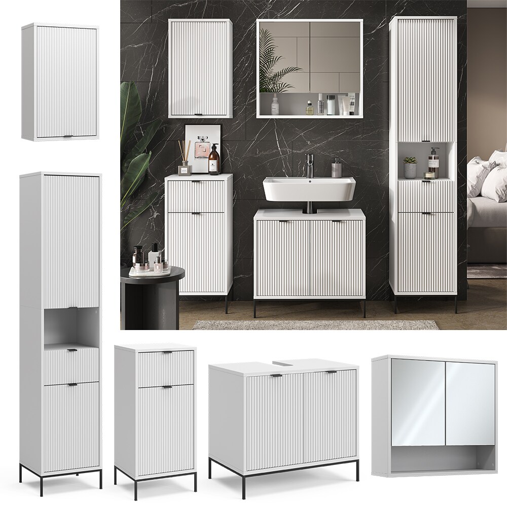 Vicco Badm&ouml;bel-Set Eliza Wei&szlig; 5 Teile - Bild 1