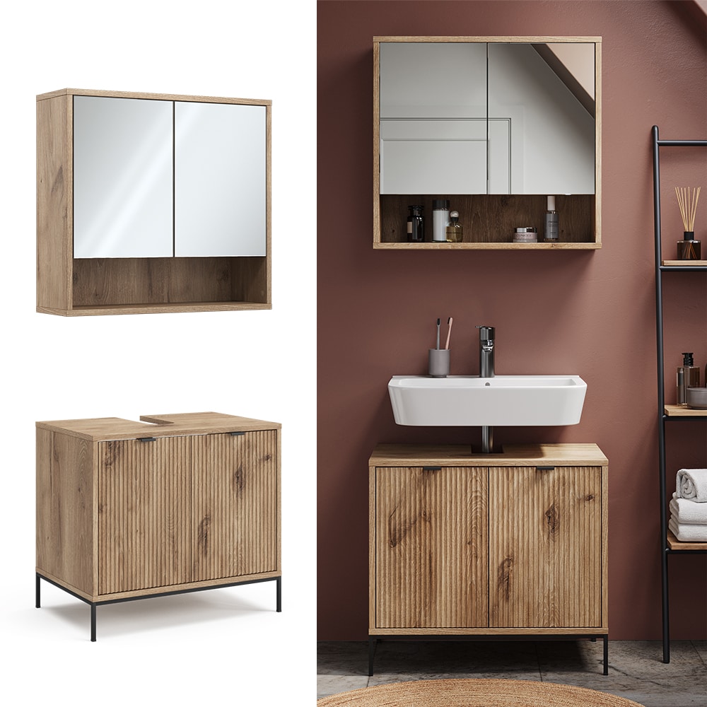 Vicco Badm&ouml;bel-Set Eliza Viking Oak 2 Teile - Bild 1