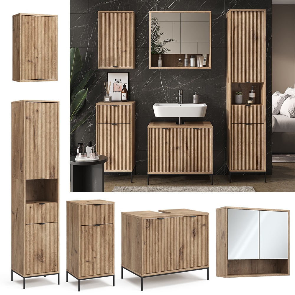 Vicco Badm&ouml;bel-Set Eliza Viking Oak 5 Teile - Bild 1