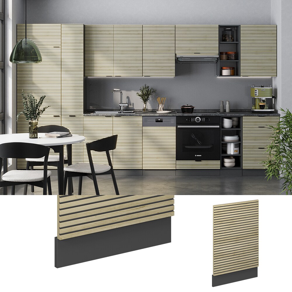 Vicco Geschirrsp&uuml;lerblende Fame-Line Anthrazit Eiche gefr&auml;st 45 cm ohne Arbeitsplatte - Bild 1