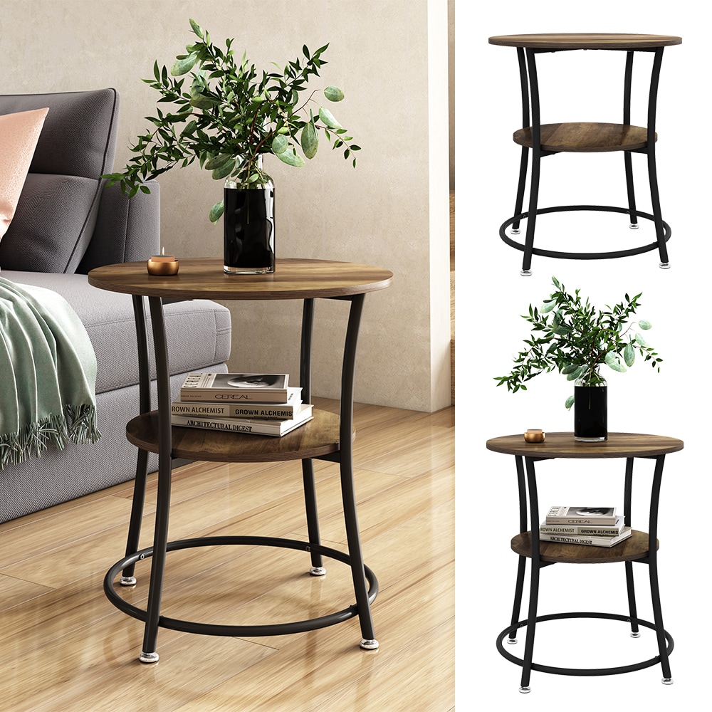 Vicco Couchtisch Quebec Eiche 50 x 55 cm offene Ablage - Bild 1