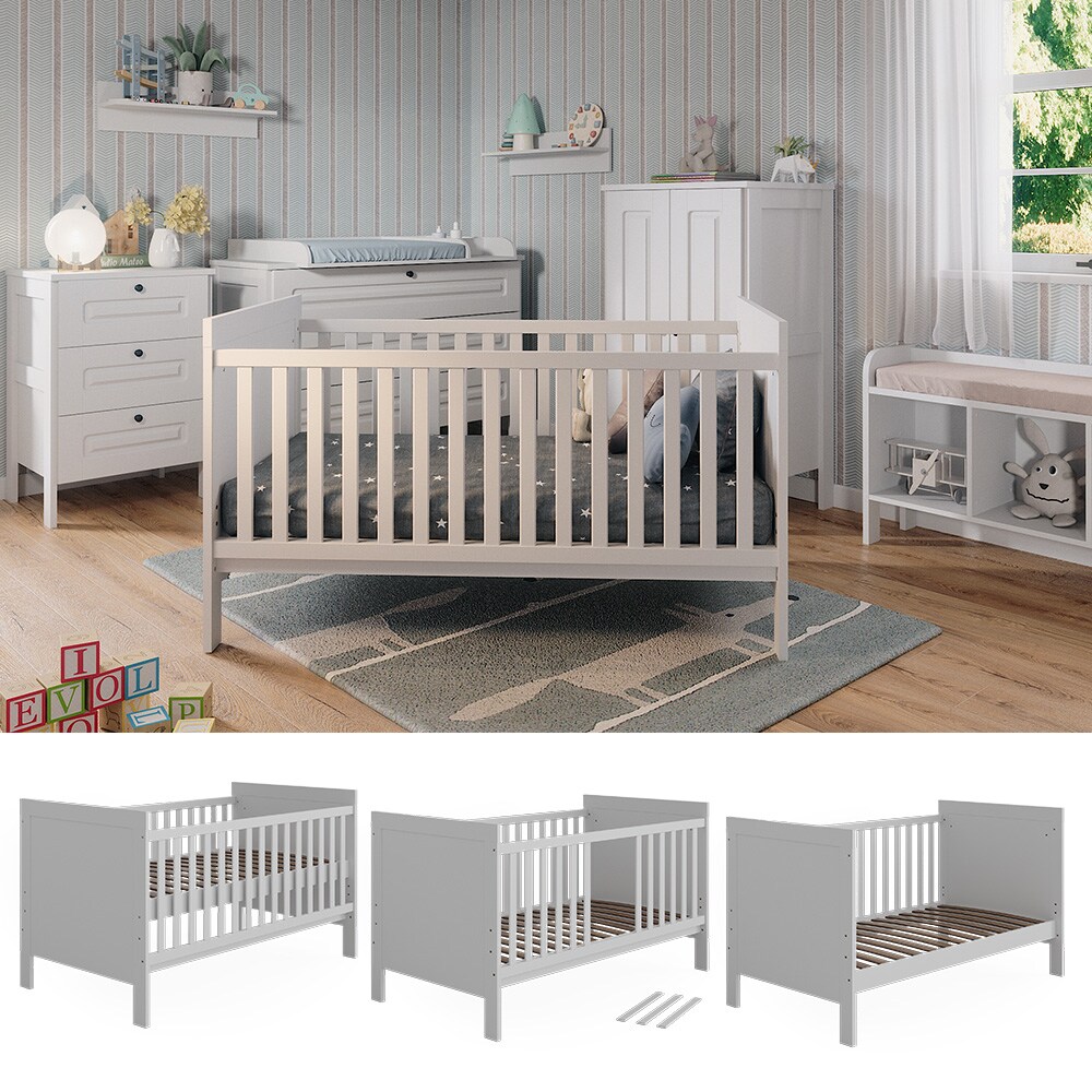 Vitalispa Babybett Ajaton Weiß 144,4 x 83 cm | 04066731450008