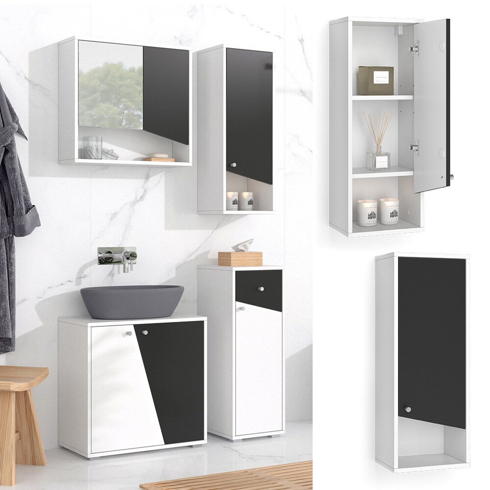 Vicco H&auml;ngeschrank Irida Wei&szlig; Anthrazit 30 x 79 cm - Bild 1