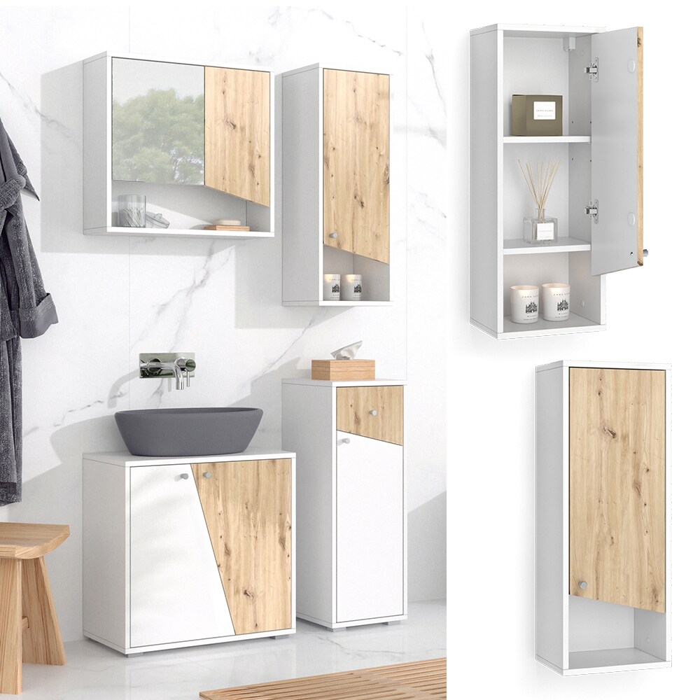 Vicco H&auml;ngeschrank Irida Wei&szlig; Eiche 30 x 79 cm - Bild 1