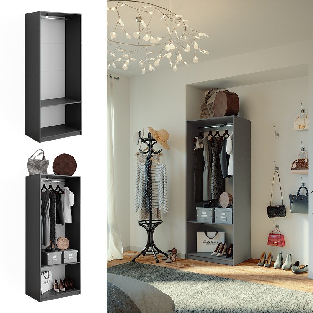 Vicco Kleiderschrank Elmo Anthrazit 80 x 200 cm - Bild 1