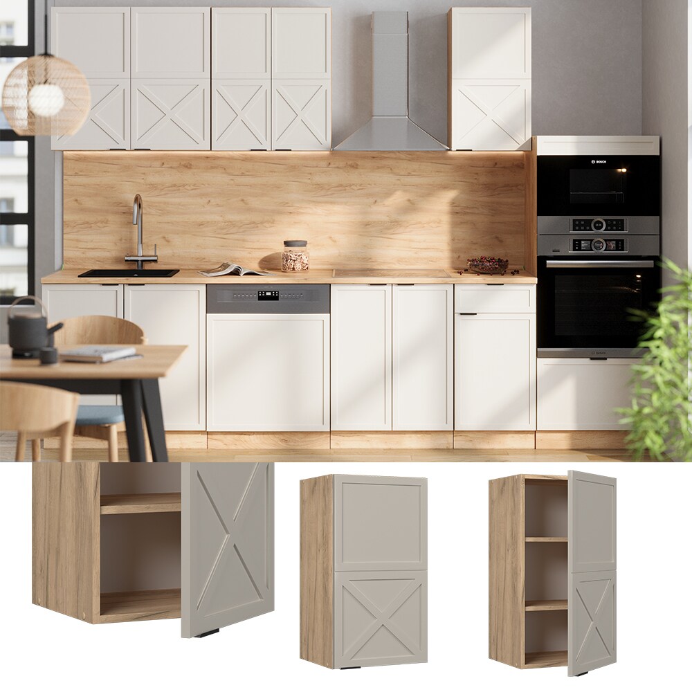 Vicco Hängeschrank Fame-Line Eiche Grau-Beige gerahmt 40 cm