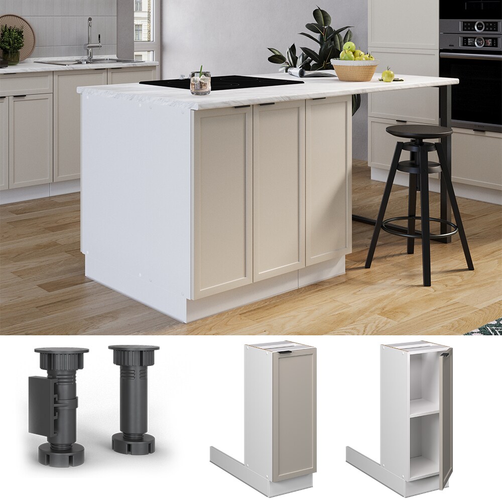 Vicco Regalinselunterschrank Fame-Line Wei&szlig; Grau-Beige gerahmt 30 cm - Bild 1