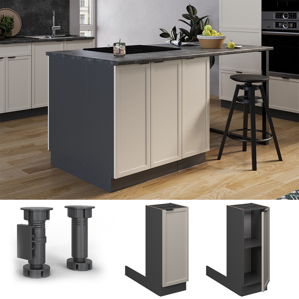 Vicco Regalinselunterschrank Fame-Line Anthrazit Grau-Beige gerahmt 30 cm - Bild 1