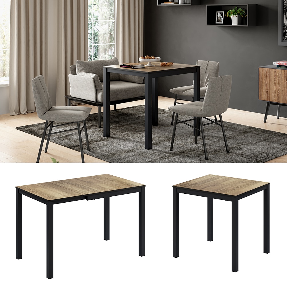 Vicco Esstisch Granny Eiche rustikal Anthrazit 120 x 70 cm ausziehbar - Bild 1