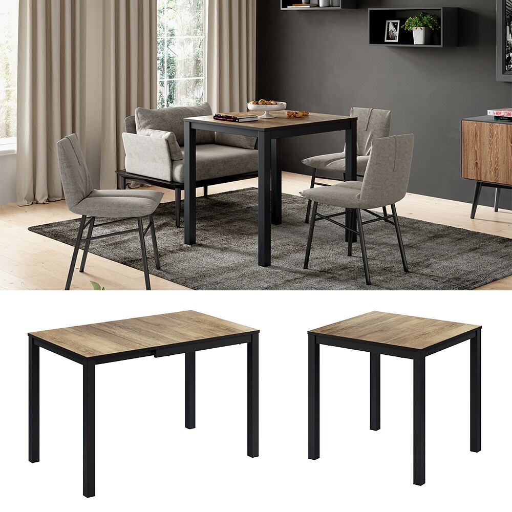 Vicco Esstisch Granny Eiche rustikal Anthrazit 120 x 70 cm ausziehbar
