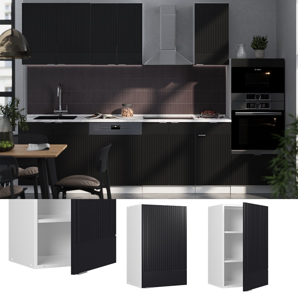 Vicco Hängeschrank Fame-Line Weiß Schwarz gestreift 45 cm
