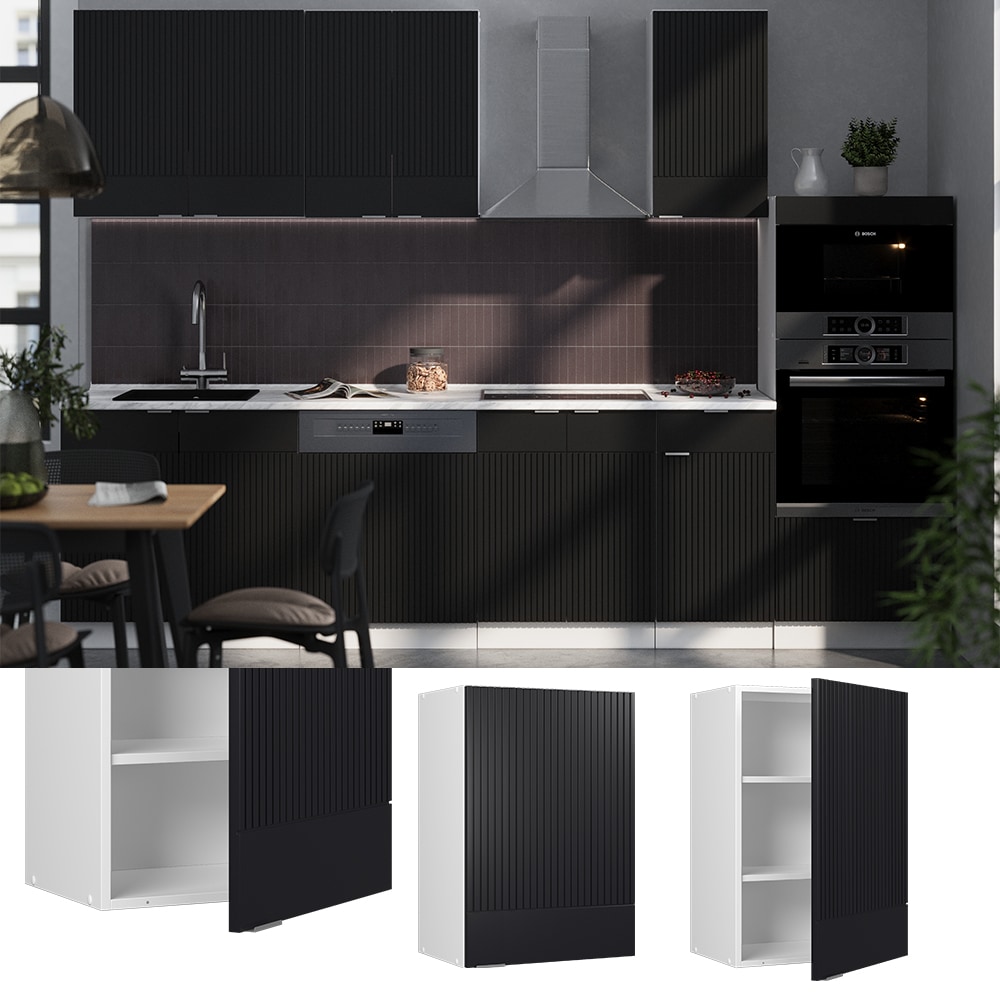 Vicco H&auml;ngeschrank Fame-Line Wei&szlig; Schwarz gestreift 50 cm - Bild 1