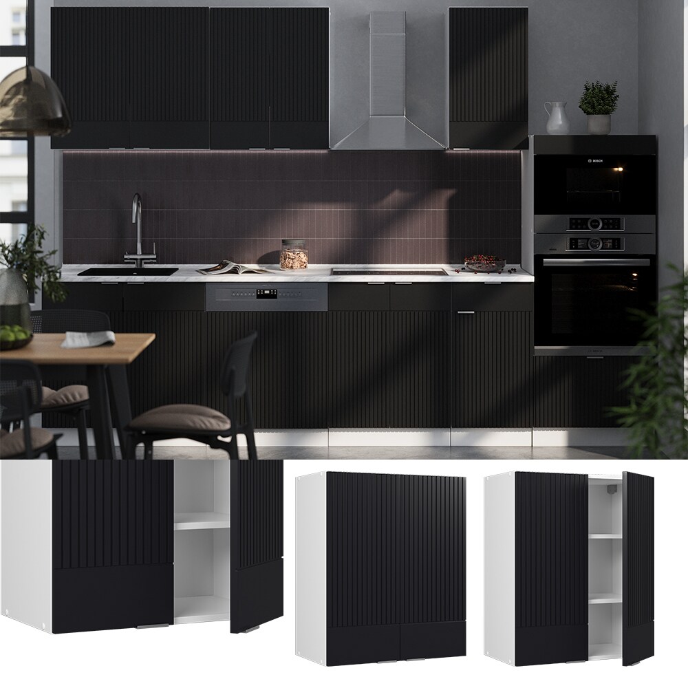 Vicco H&auml;ngeschrank Fame-Line Wei&szlig; Schwarz gestreift 60 cm - Bild 1