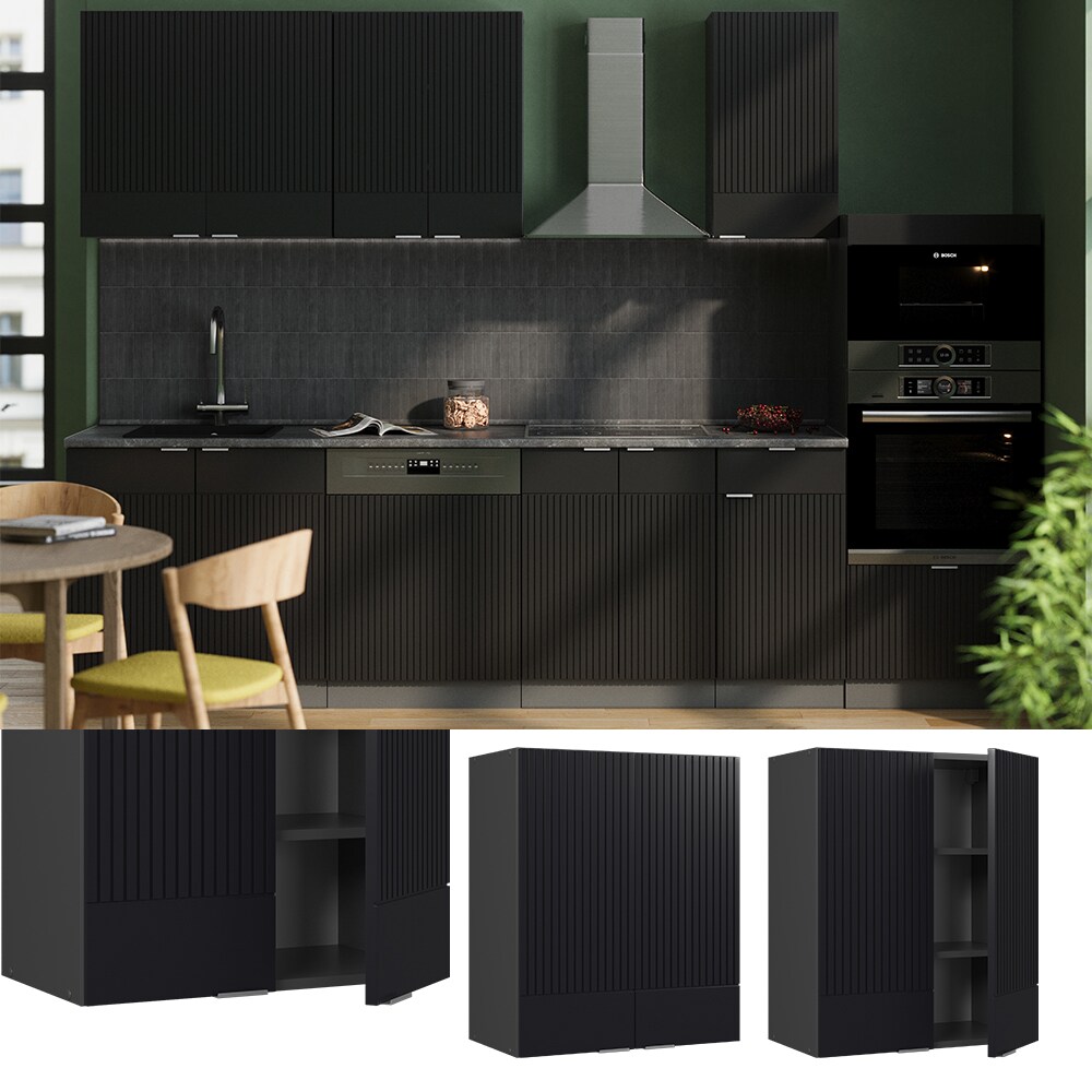 Vicco H&auml;ngeschrank Fame-Line Anthrazit Schwarz gestreift 60 cm - Bild 1