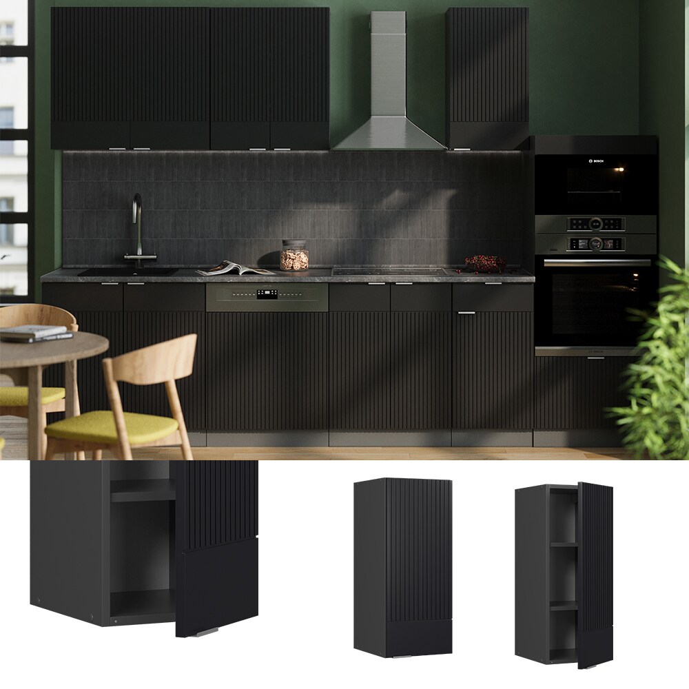 Vicco Hängeschrank Fame-Line Anthrazit Schwarz gestreift 30 cm