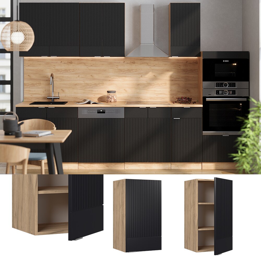 Vicco Hängeschrank Fame-Line Eiche Schwarz gestreift 40 cm