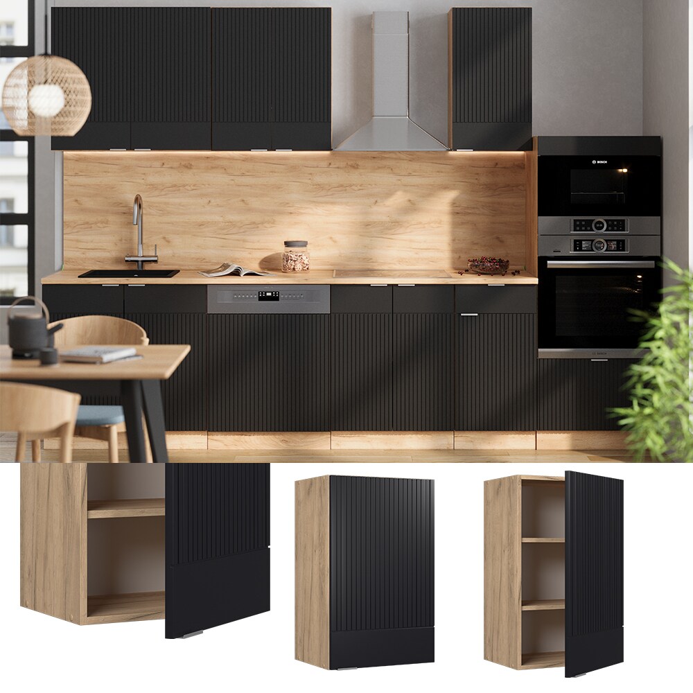 Vicco Hängeschrank Fame-Line Eiche Schwarz gestreift 45 cm