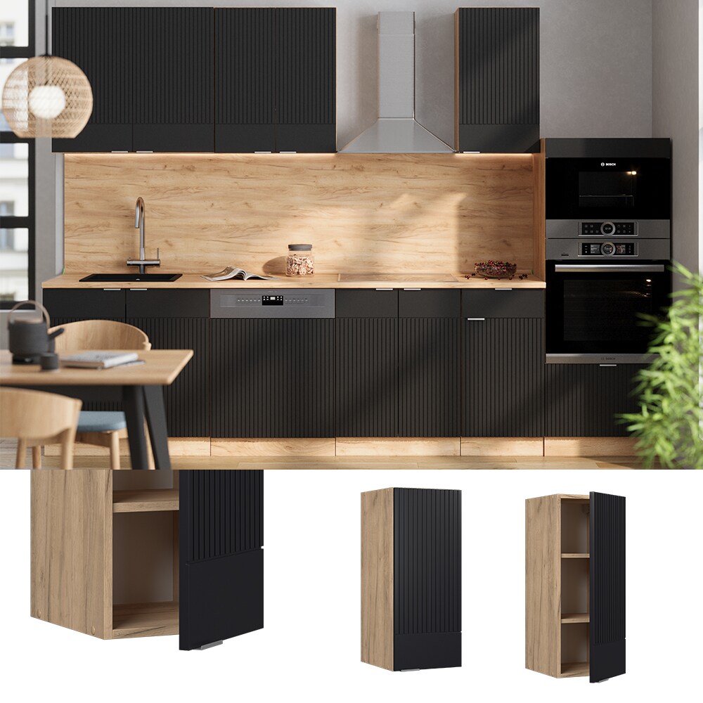 Vicco Hängeschrank Fame-Line Eiche Schwarz gestreift 30 cm