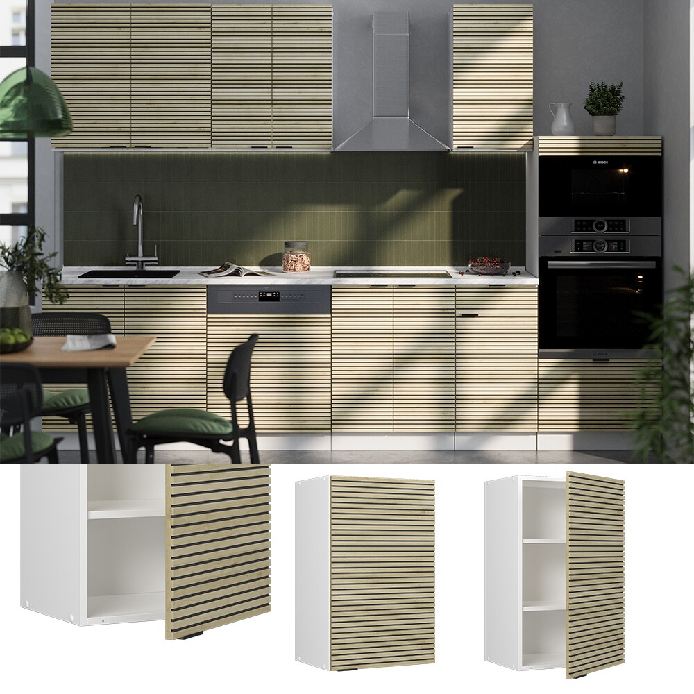 Vicco Hängeschrank Fame-Line Weiß Eiche gefräst 45 cm