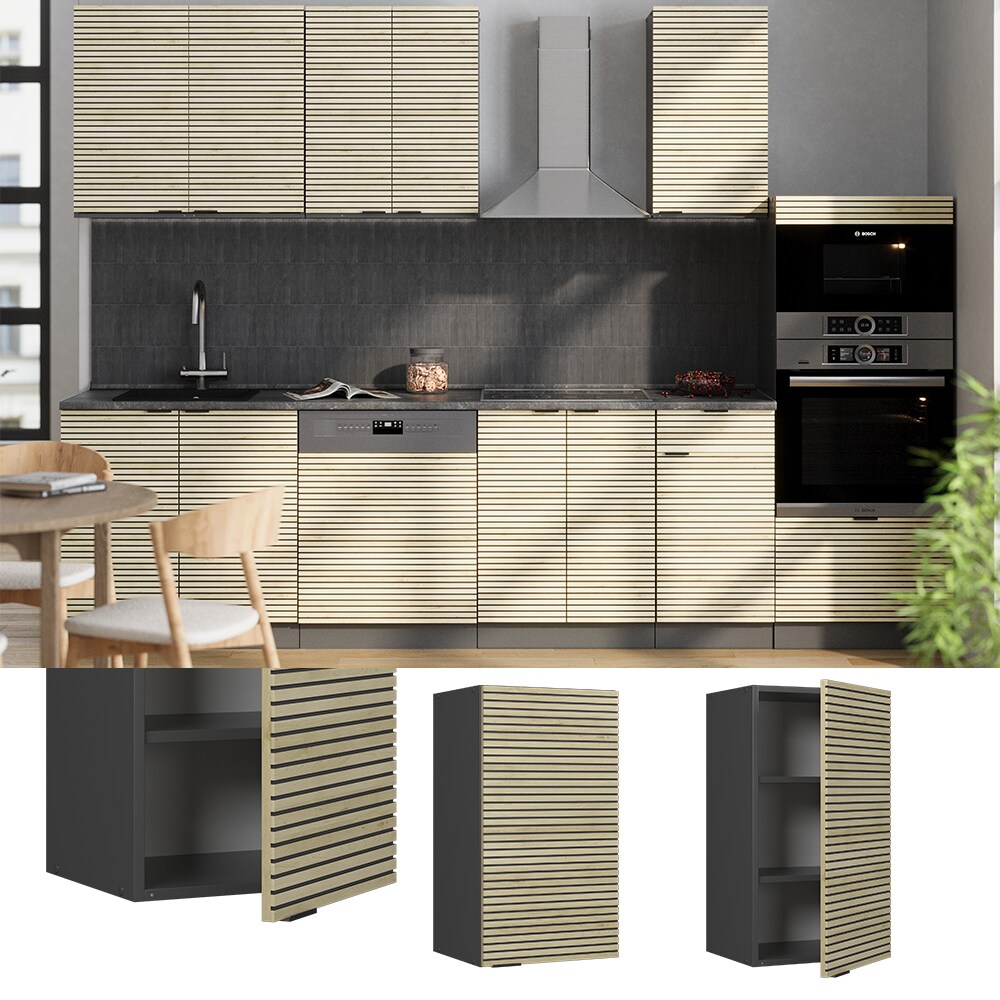Vicco Hängeschrank Fame-Line Anthrazit Eiche gefräst 40 cm
