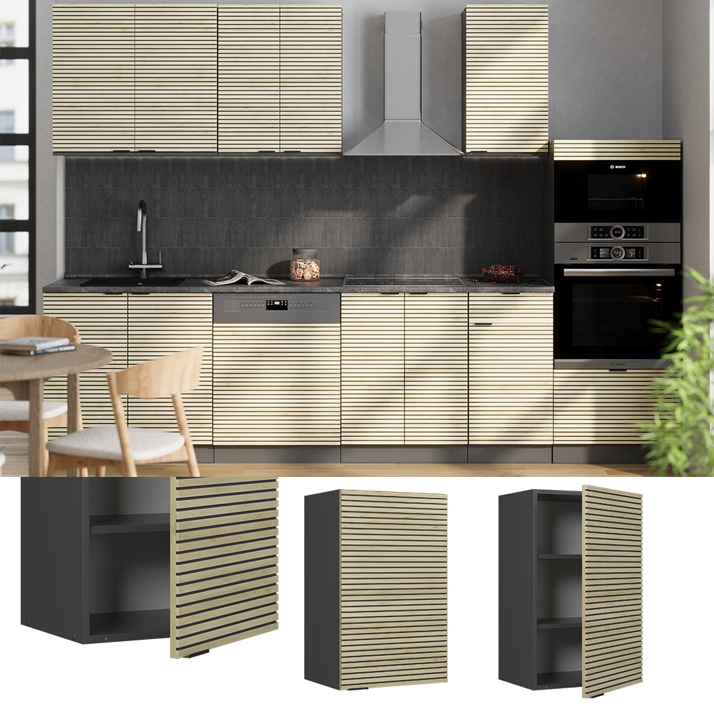 Vicco Hängeschrank Fame-Line Anthrazit Eiche gefräst 45 cm