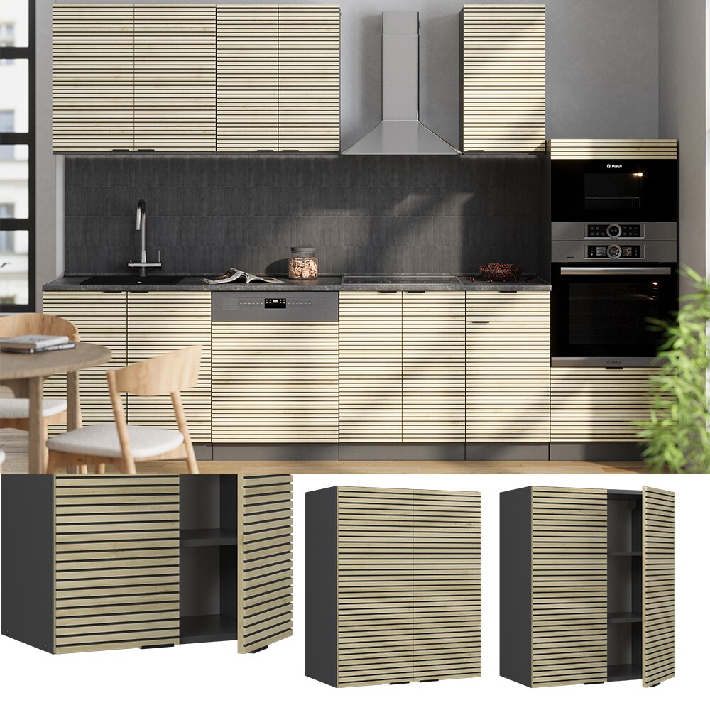 Vicco Hängeschrank Fame-Line Anthrazit Eiche gefräst 60 cm
