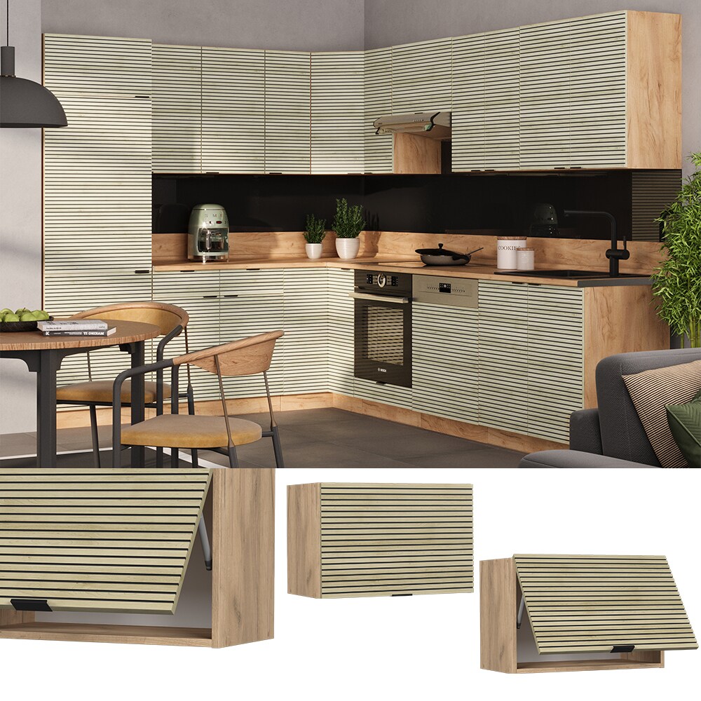 Vicco Hängeschrank Fame-Line Eiche gefräst 60 cm flach