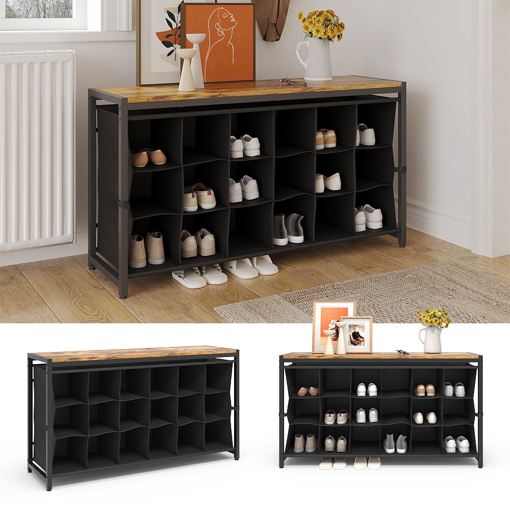 Vicco Schuhschrank Fyrk Eiche rustikal 100 x 54,5 cm | 04066731465170
