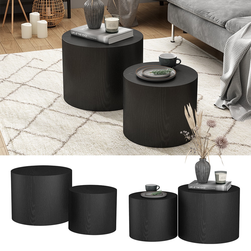 Vicco Couchtisch-Set Giva Schwarz 48 x 38 cm - Bild 1