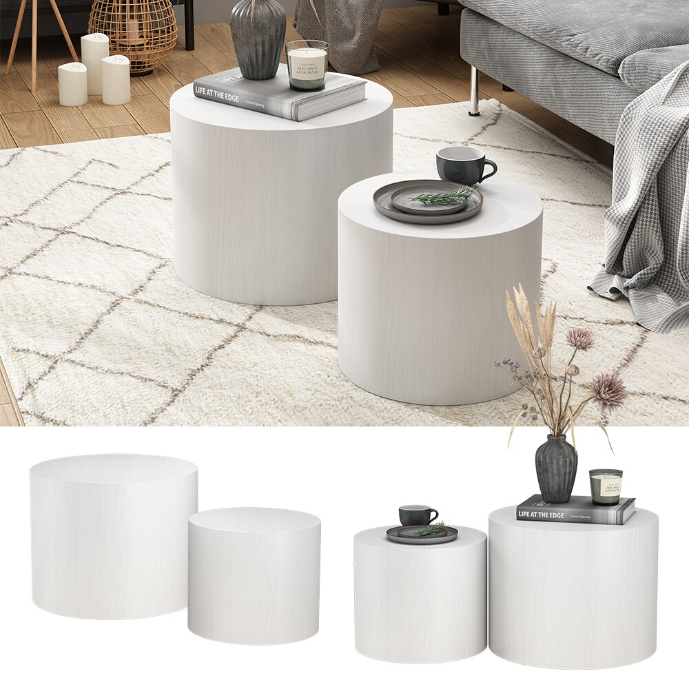 Vicco Couchtisch-Set Giva Wei&szlig; 48 x 38 cm - Bild 1