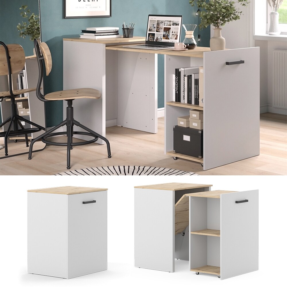 Vicco Schreibtisch Adam Greige Eiche 60 x 150,2 cm | 04066731465835