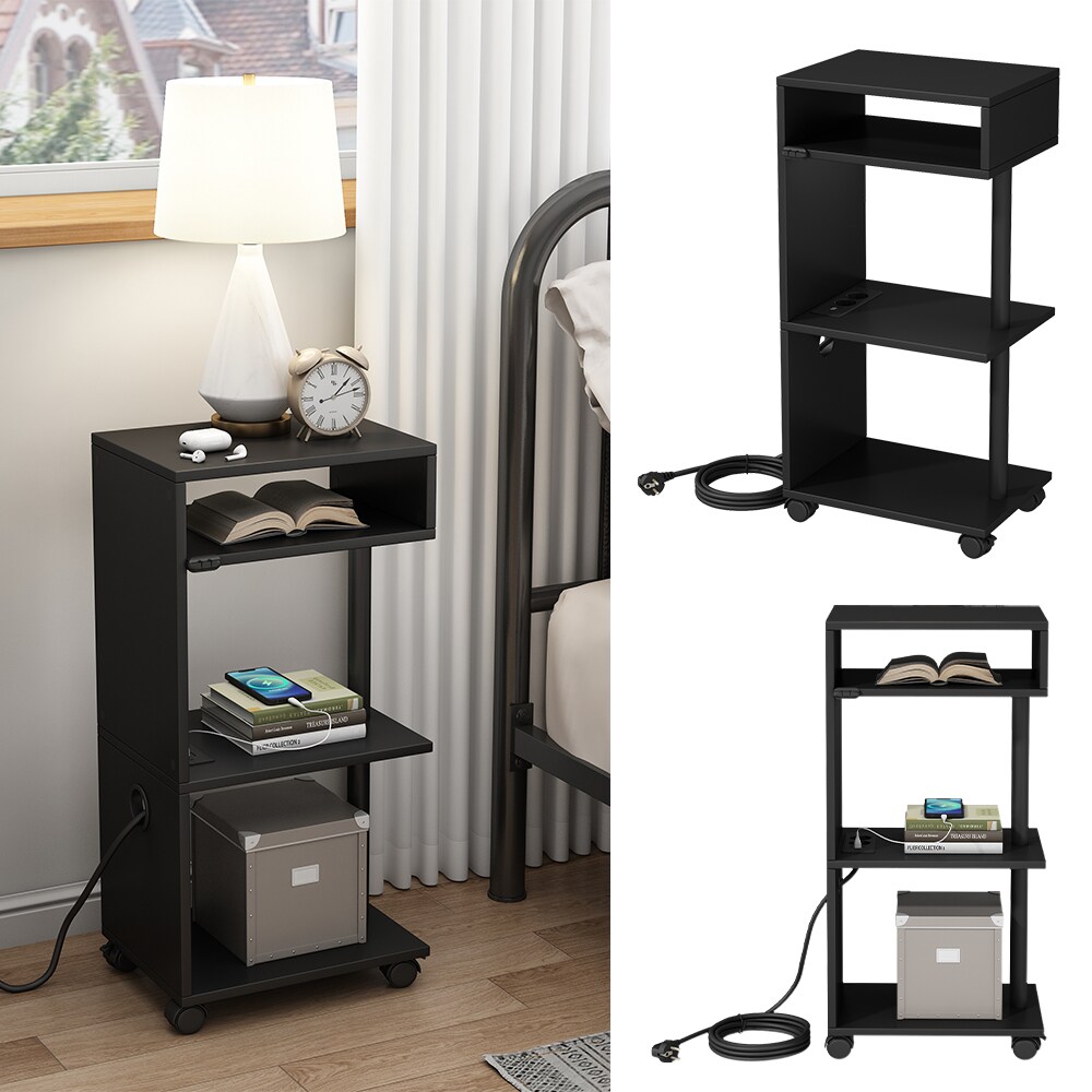 Vicco Beistelltisch Barion Schwarz 38 x 78 cm - Bild 1