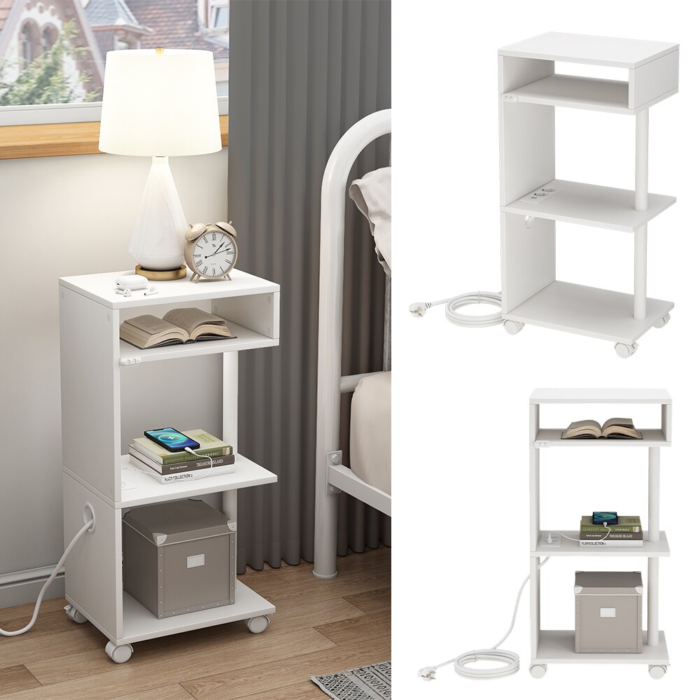 Vicco Beistelltisch Barion Wei&szlig; 38 x 78 cm - Bild 1