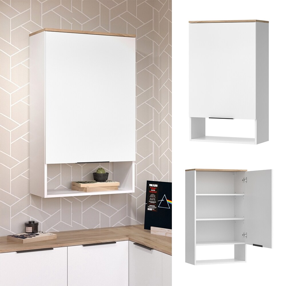 Vicco Hängeschrank Wido Weiß Eiche 60 x 100 cm mit 1 Tür | 04066731466276