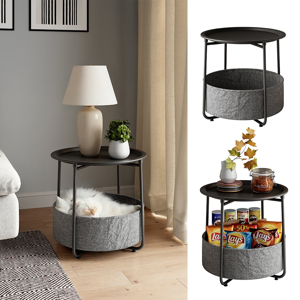 Vicco Couchtisch Liva Schwarz 47 x 50 cm - Bild 1