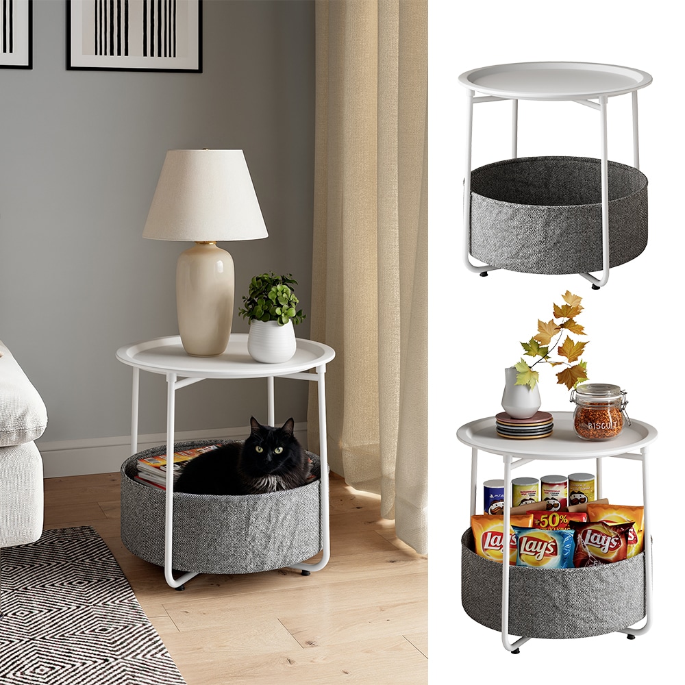 Vicco Couchtisch Liva Wei&szlig; 47 x 50 cm - Bild 1