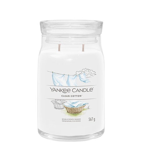 Yankee Candle Clean Cotton Signatur Kerze 567 g - Bild 1