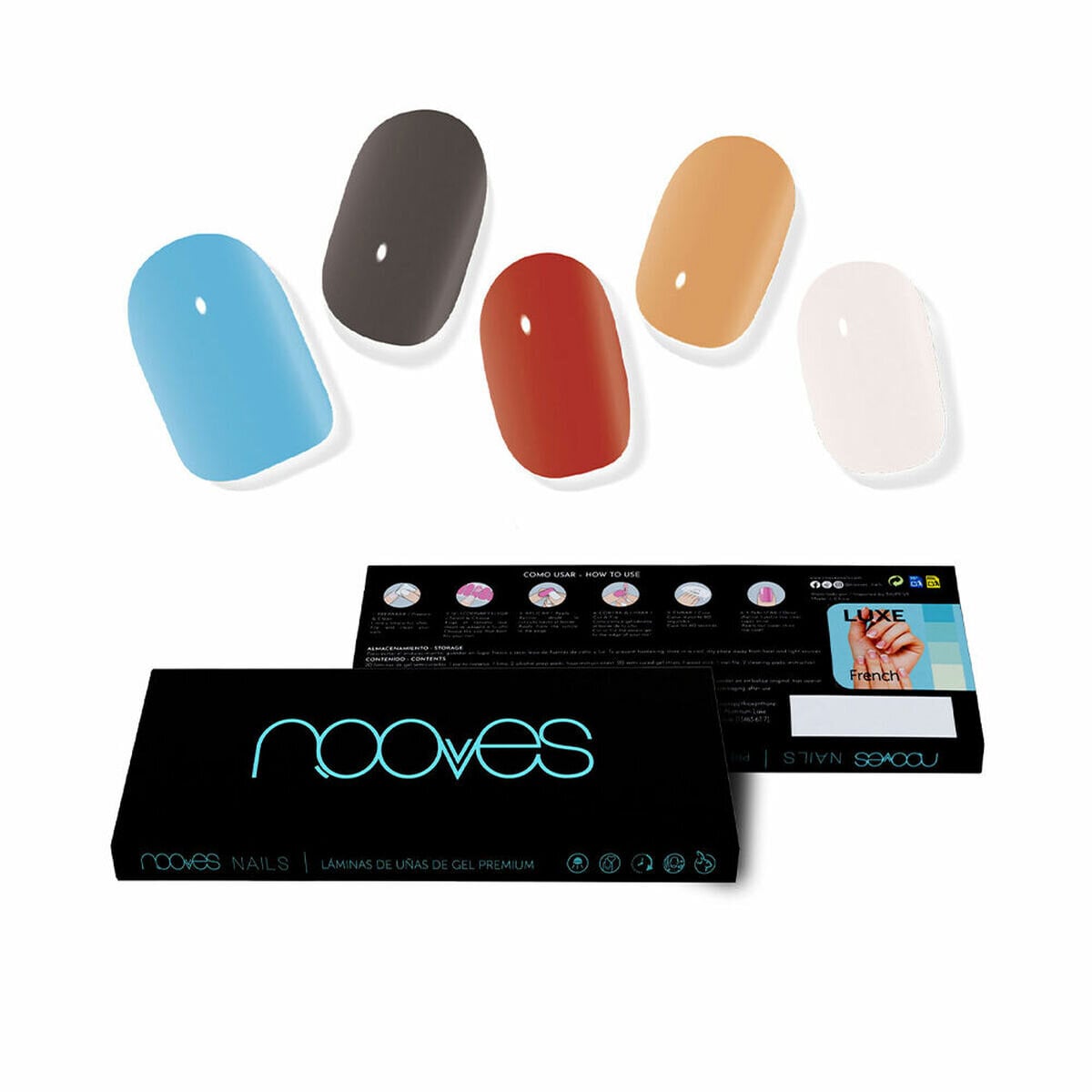 Nooves L&aacute;minas De U&ntilde;as De Gel Premium Glam Melody 20 U - Bild 1