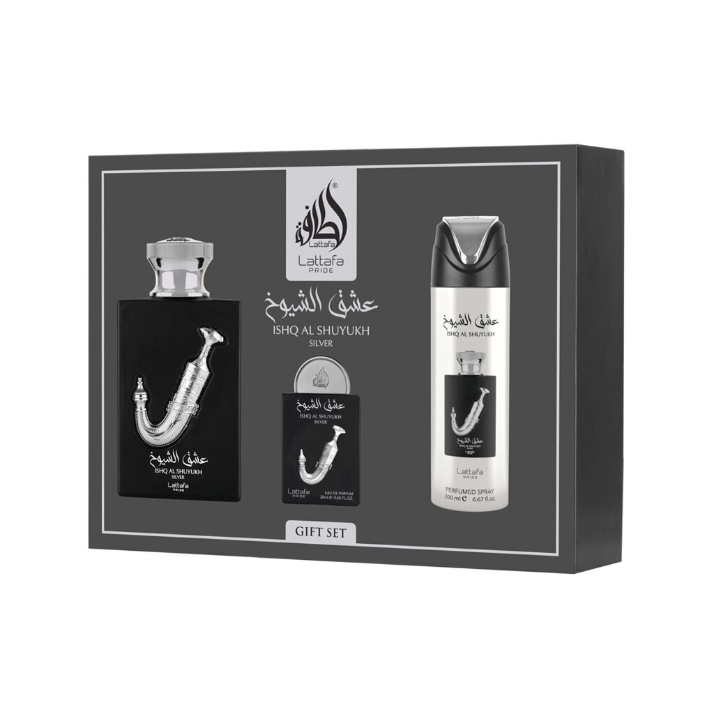Lattafa Pride Ishq Al Shuyukh Silver EDP 100 ml+ EDP 20 ml+ DEO VAPO 200 ml (unisex) - Bild 1
