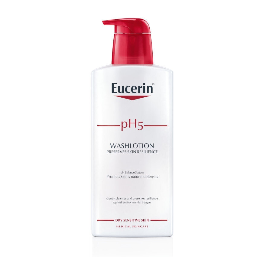 Eucerin pH5 Waschlotion mit Pumpe f&uuml;r K&ouml;rper und Gesicht, 400ml Lotion - Bild 1