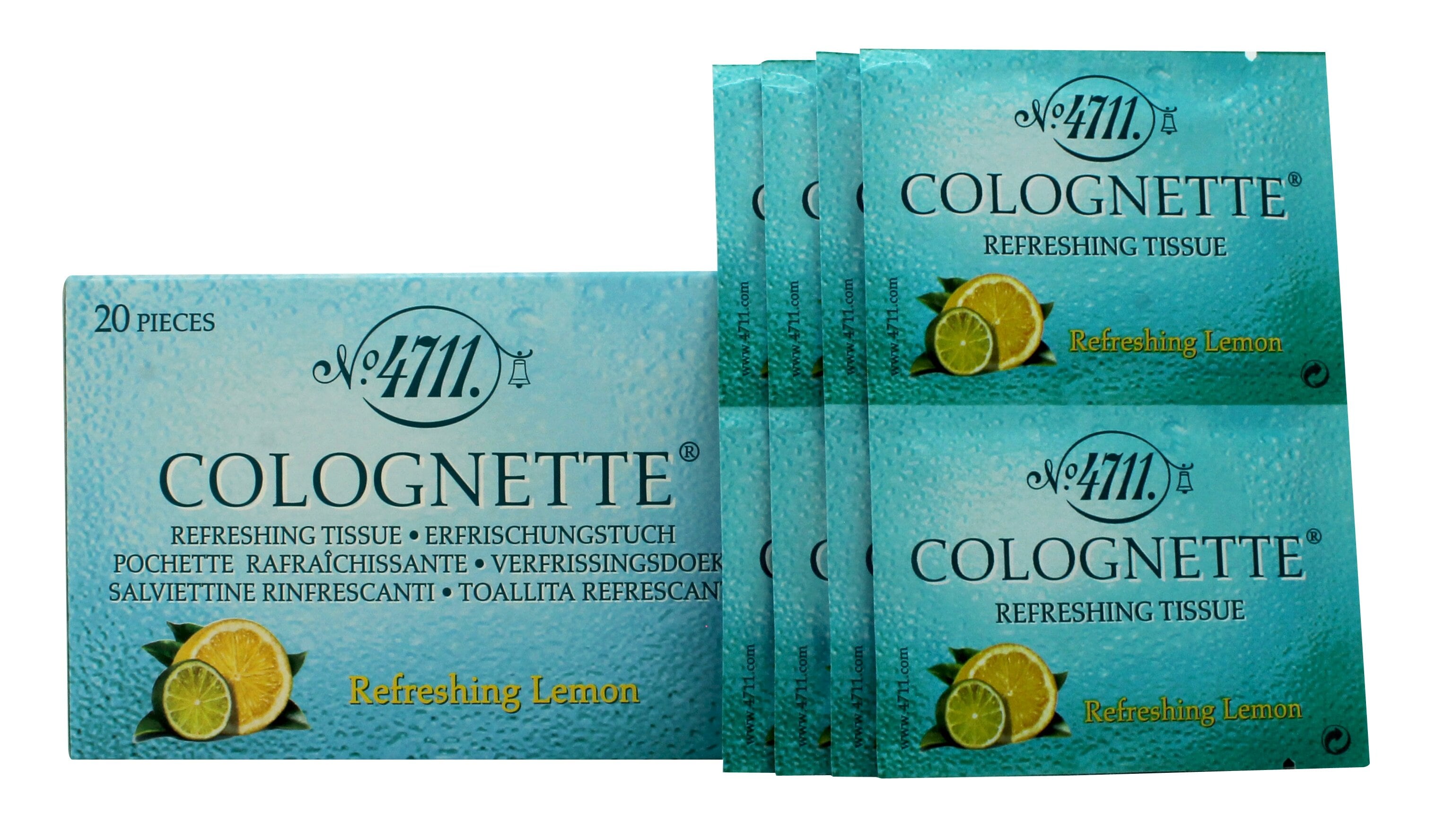 M&auml;urer & Wirtz 4711 Refreshing Lemon Feuchte T&uuml;cher - 20 St&uuml;ck - Bild 1