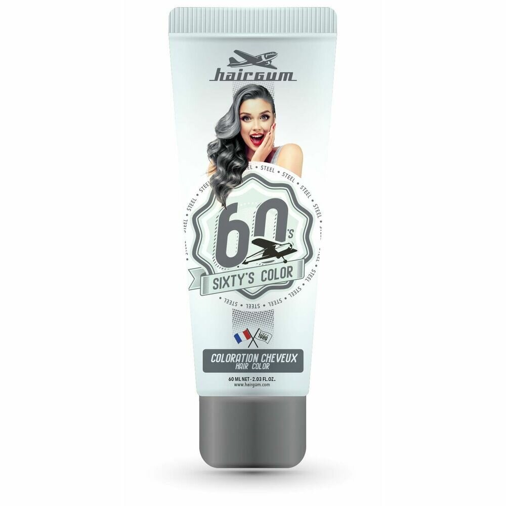 Hairgum Sixty's Color Hair Color Steel - Bild 1