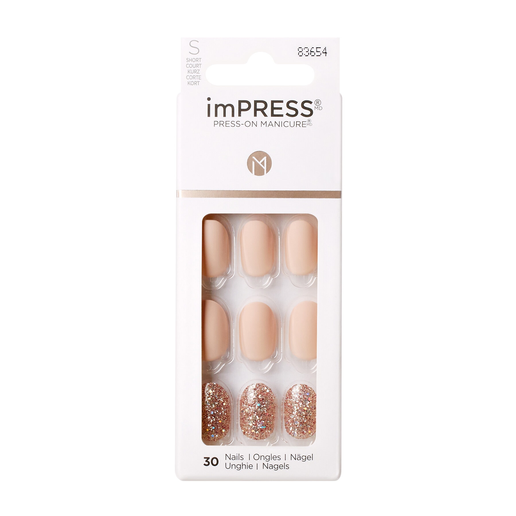 Self-adhesive nails imPRESS Evanesce 30 pcs - Bild 1