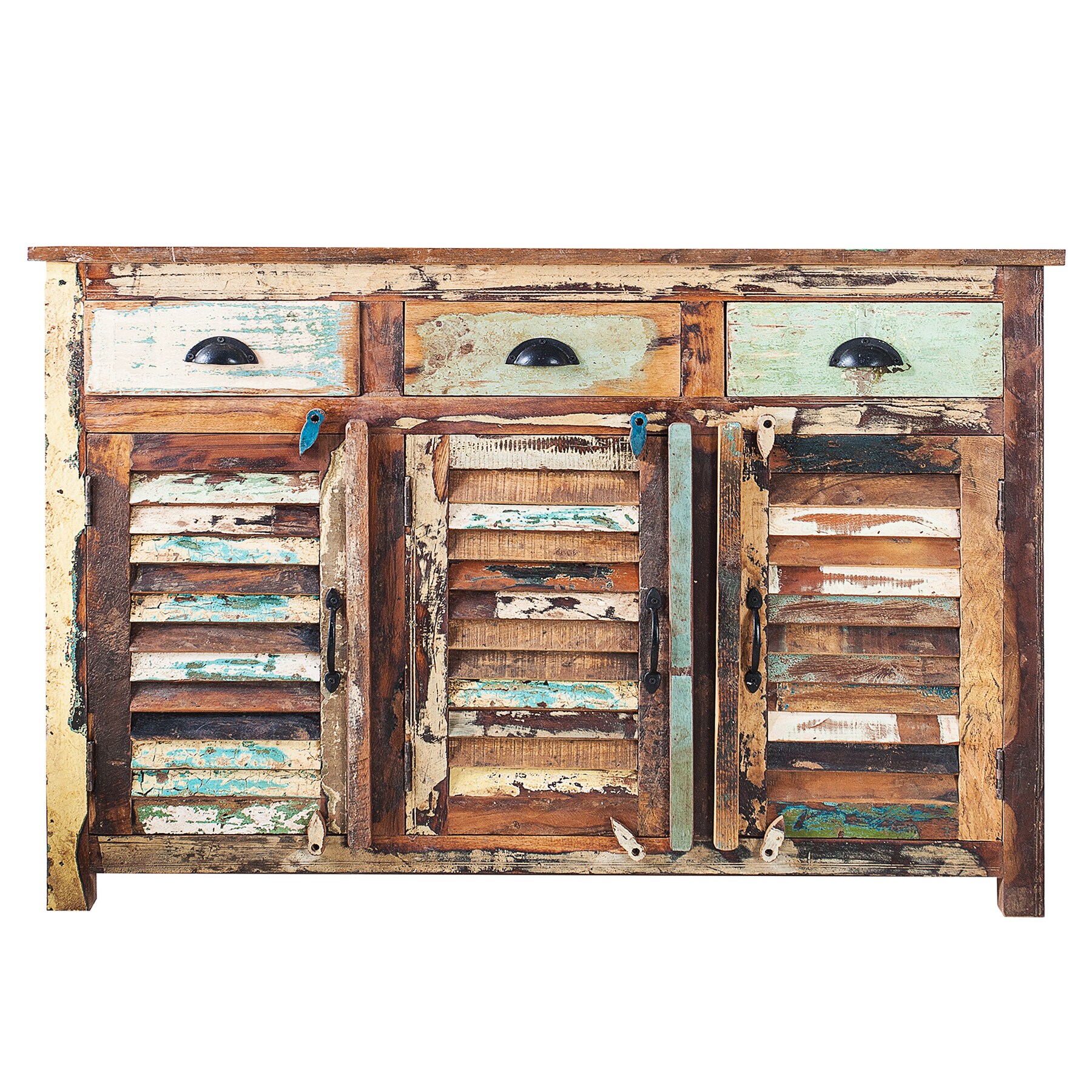riess-ambiente Sideboard JAKARTA - 125cm recyceltes Massivholz aus Fischerbooten - Bild 1