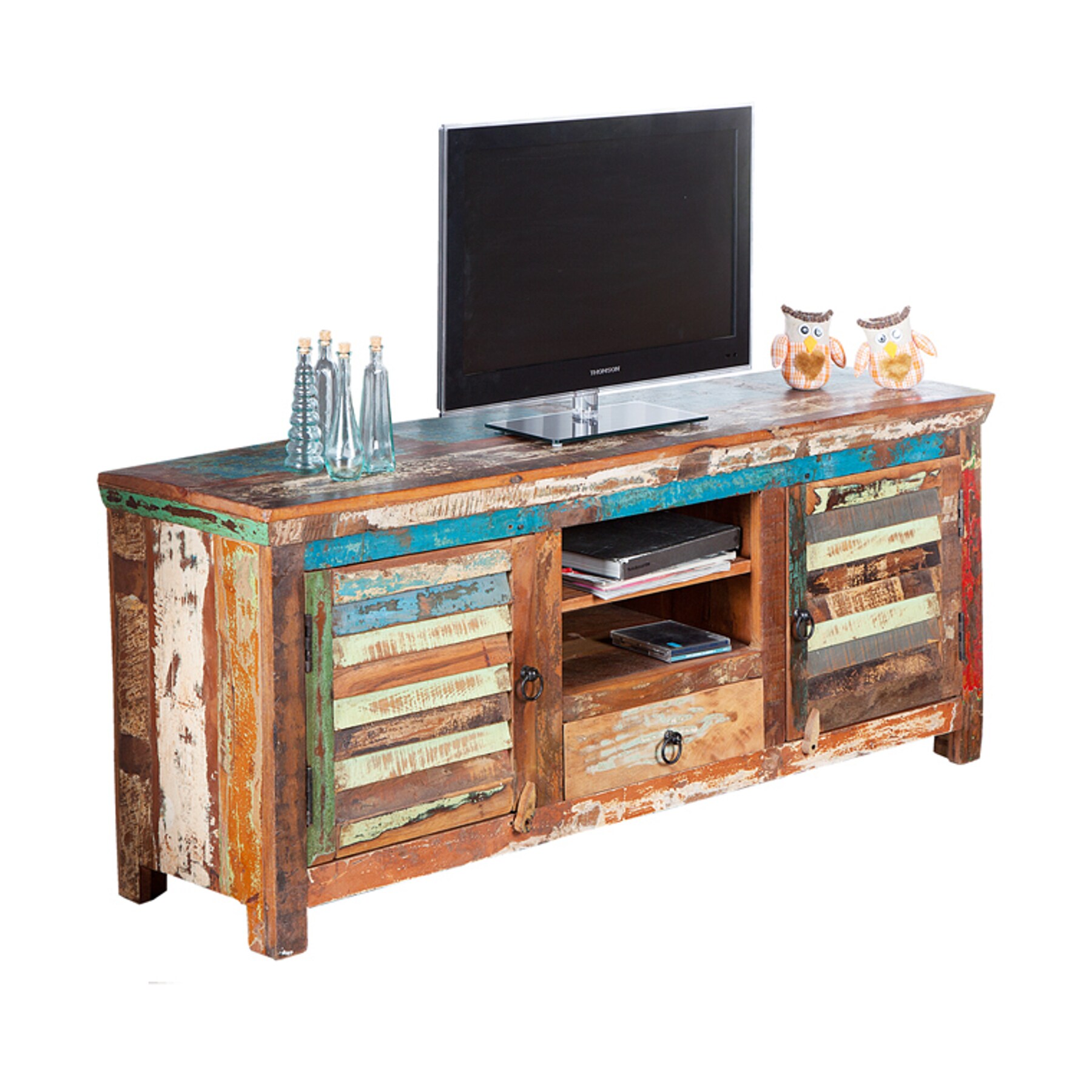 riess-ambiente TV-Board JAKARTA - 150cm bunt recyceltes Massivholz - Bild 1