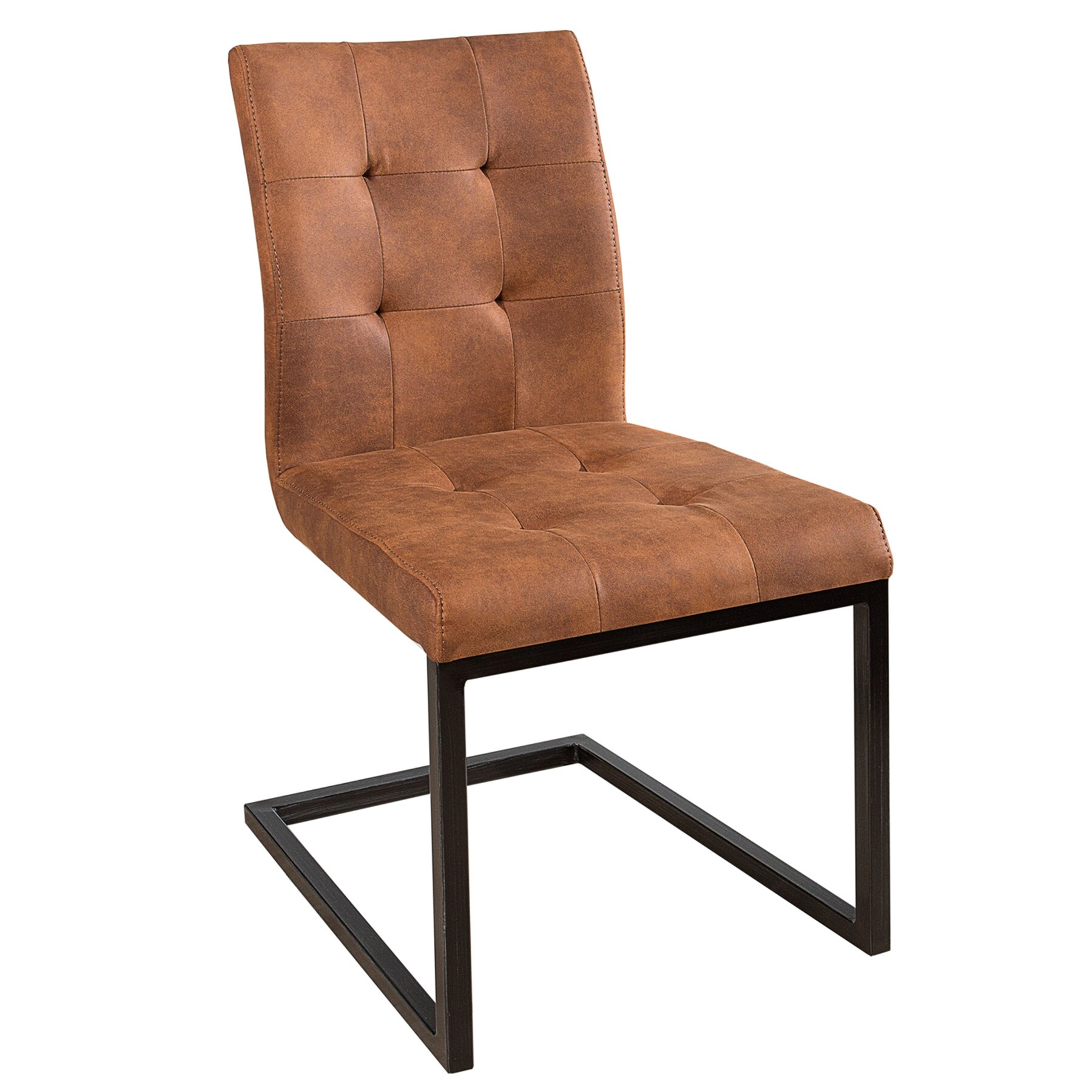 riess-ambiente Stuhl OXFORD - vintage braun Gestell Eisen Design Freischwinger - Bild 1