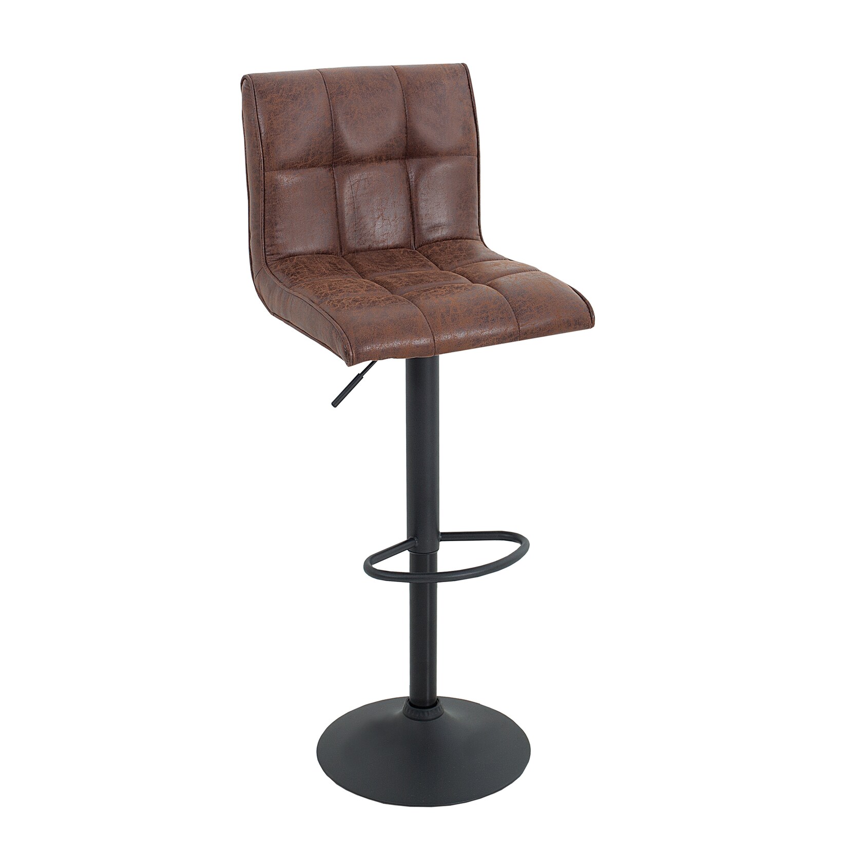 riess-ambiente Barhocker MODENA – höhenverstellbar vintage braun Barstuhl Fußablage Microfaser | 04250243573526