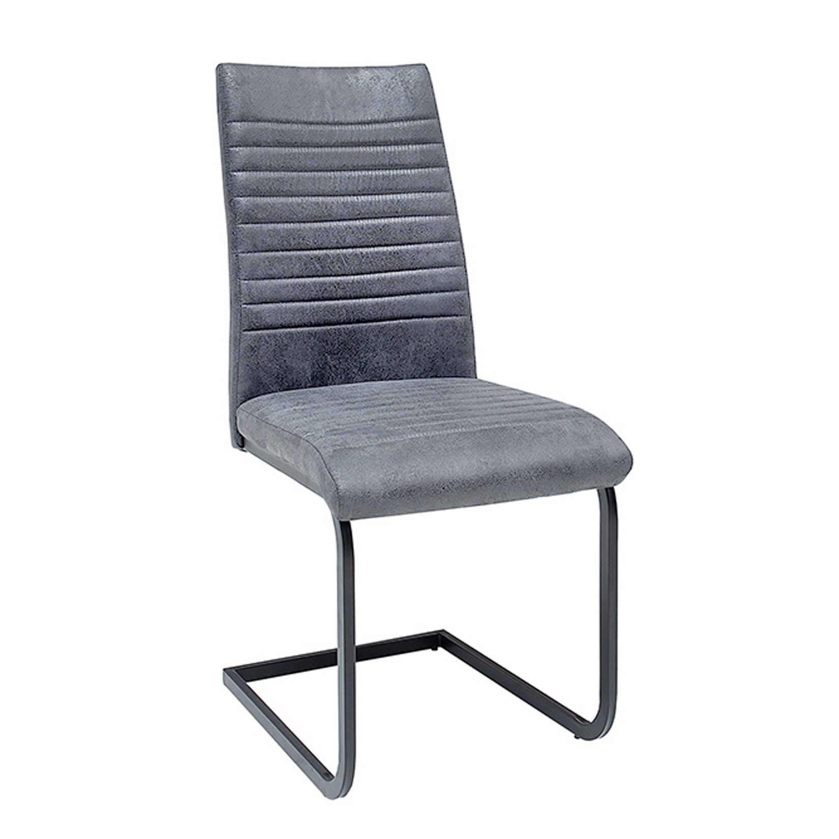 riess-ambiente Stuhl APARTMENT - antik grau mit Metallgestell Freischwinger Industrial