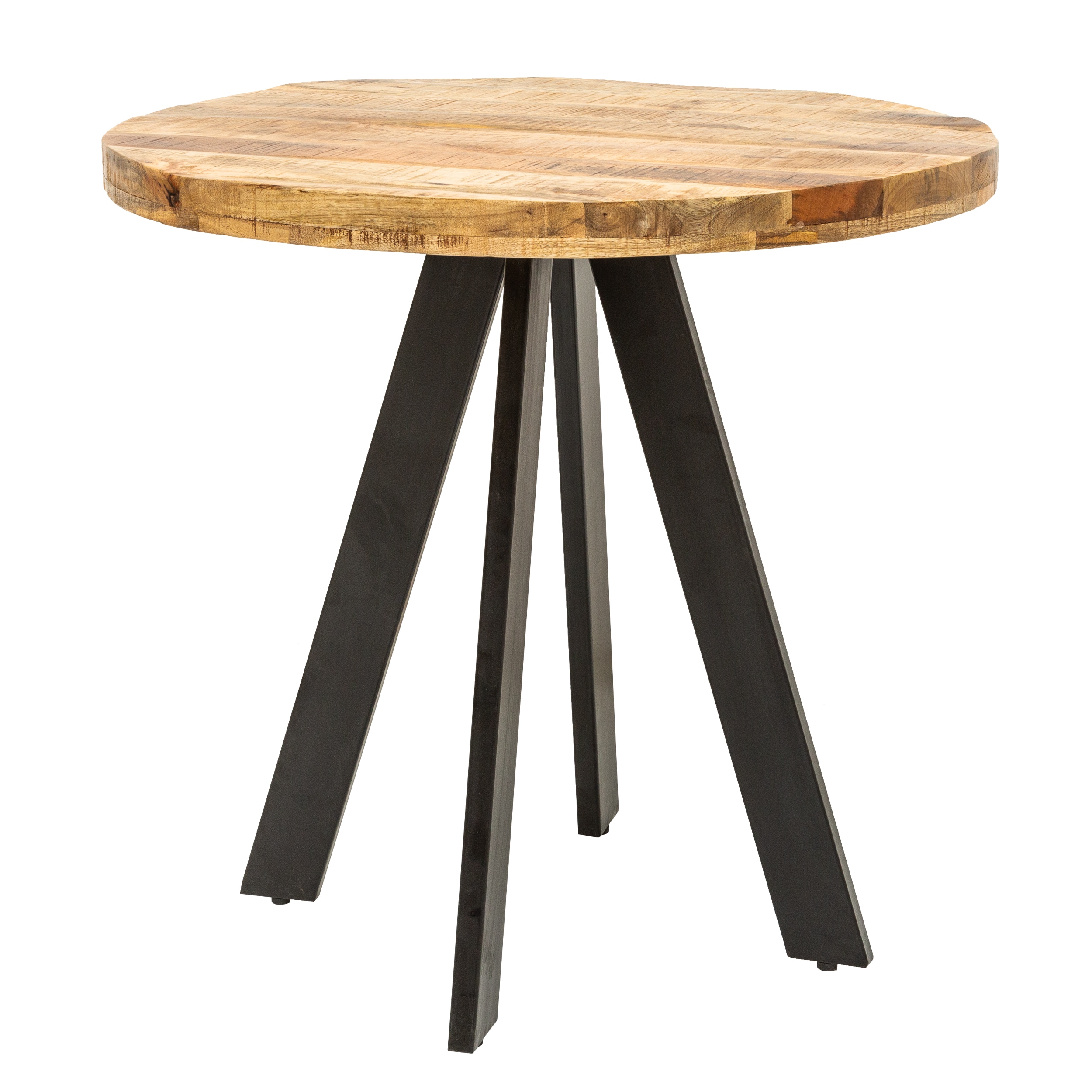 riess-ambiente Esstisch IRON CRAFT - massiv 80cm rund natur Mangoholz Esszimmer Metallbeine - Bild 1